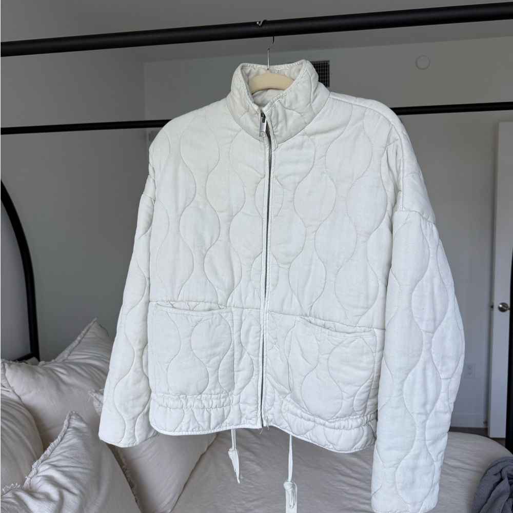 Zara Cream Quilted Jacket